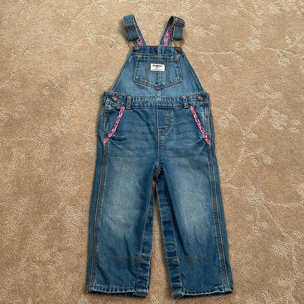 Girls OshKosh Denim Overalls, 24 Months
